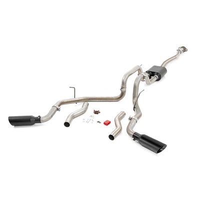 Rough Country Cat-Back Exhaust System with Black Tips - 96005